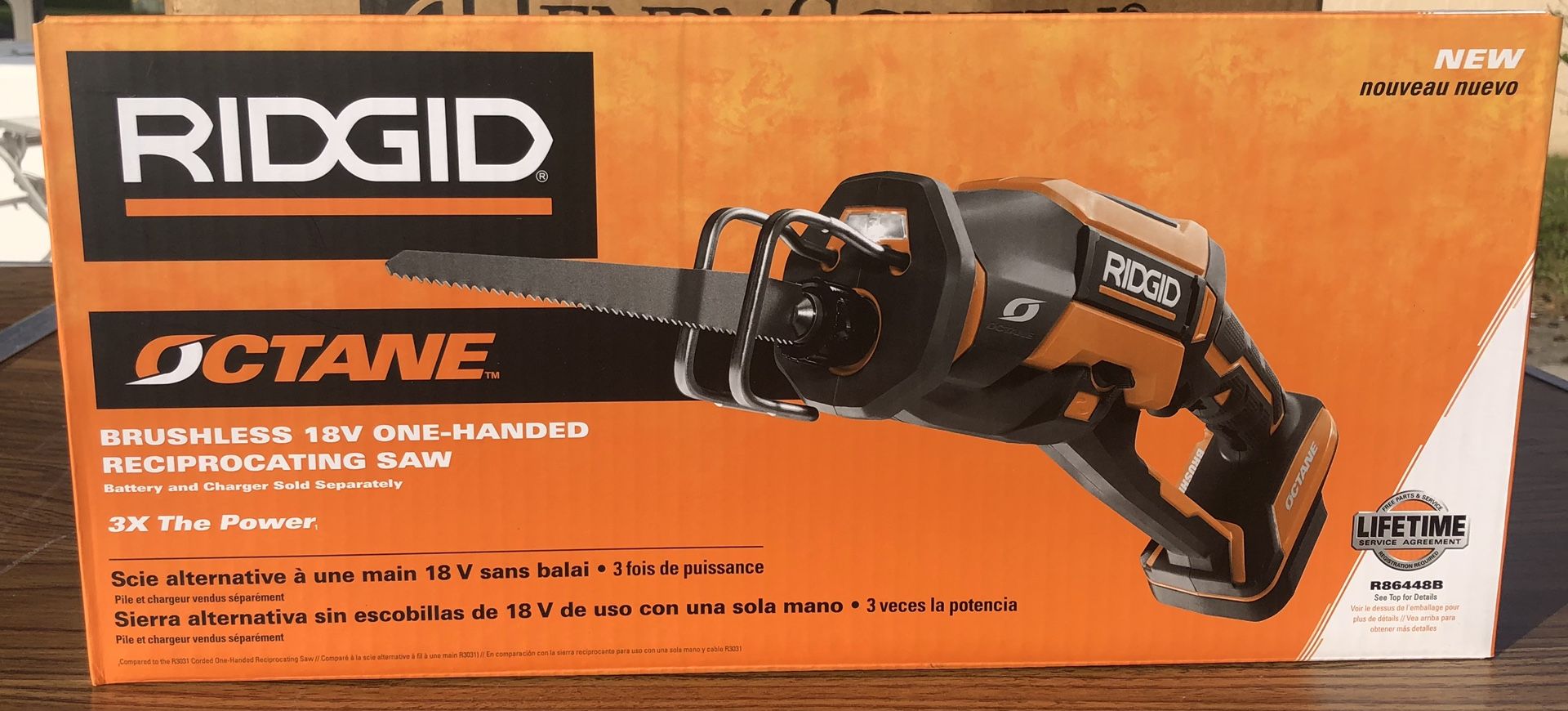 Ridgid 18V OCTANE One Handed Reciprocating Saw/sawzall