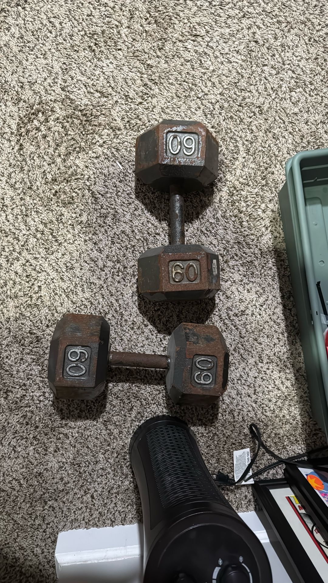 Two 60lb (each) Dumbbells