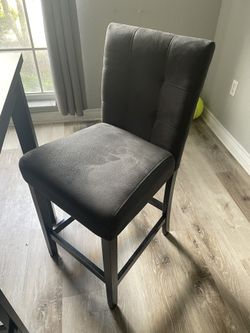 4 tall Grey chairs