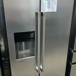 Maytag Side By Side Refrigerator Fridge With Blue Interior 