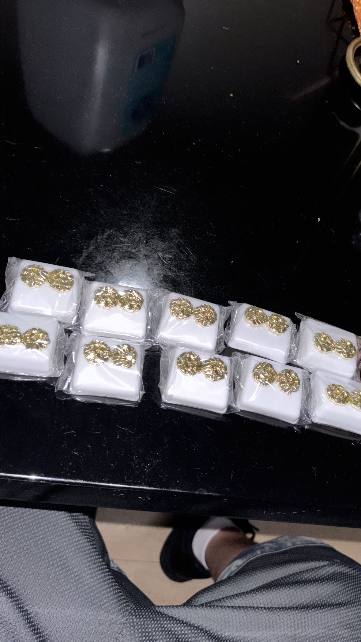 Gold Plated Nugget earrings