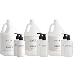 3 1 Gallon Shampoo Conditioner Body Wash Bulk With 10oz Bottles