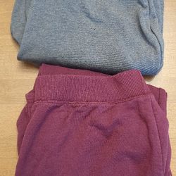 Ladies Grey And Maroon Jogging Pants