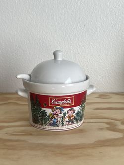 Vintage Campbell Soup Bowl and Ladle 