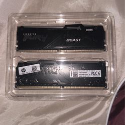 Kingston Fury Beast 8GB RGB Ram Sticks X2