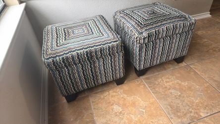2 matching ottomans