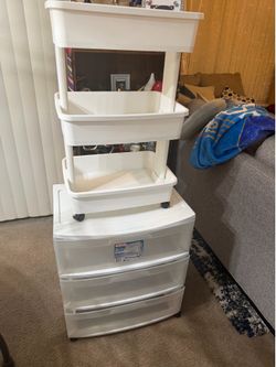plastic drawer unit and cart