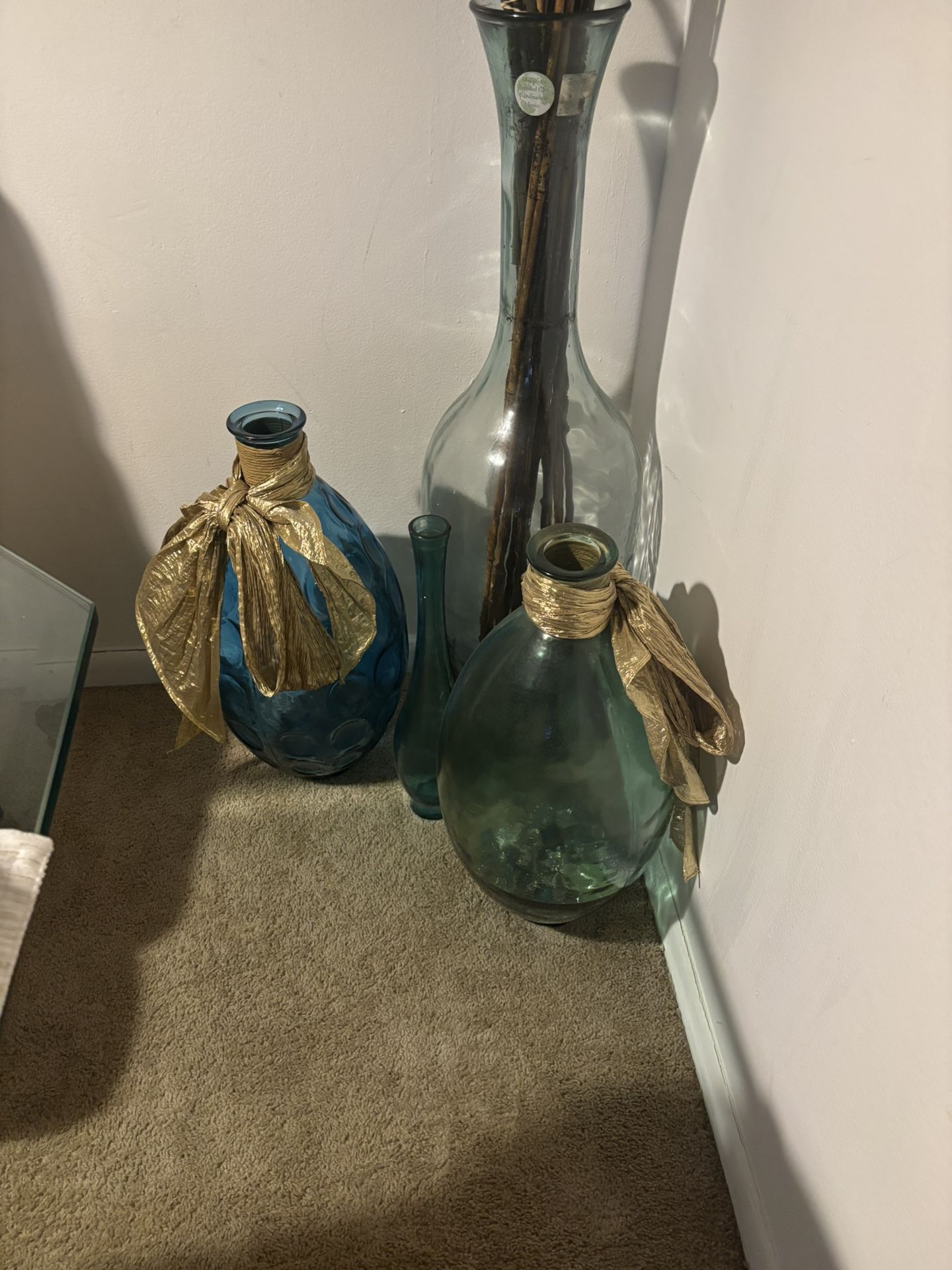 Set of Decorative Glass Vases