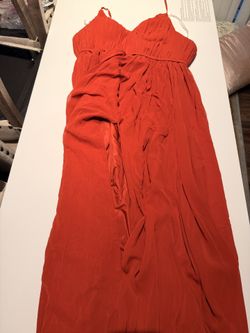Azazie Red Chiffon Bridesmaid Dress – New, Never Worn