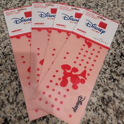 4 Disney Mickey Mouse Paint Stencils - New In Packaging 