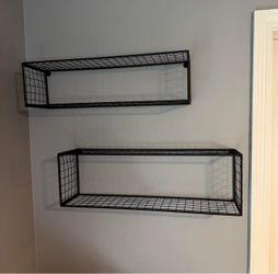 Metal shelves