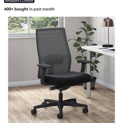 DESK CHAIR: HON Ignition 2.0 Ergonomic Office Chair, Adjustable Tilt, Swivel Wheels, Comfy for Long Hours, Home Office Desk Chairs, Black Amazon's Cho