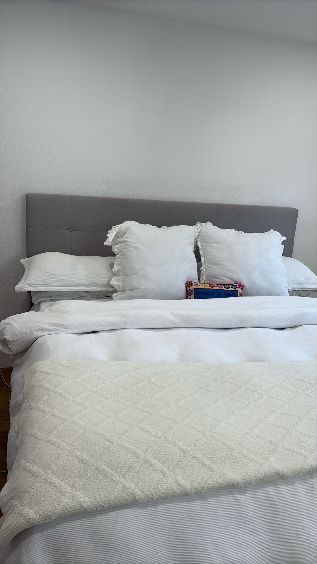 Grey King Bed Frame