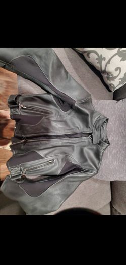Teknic motocycle leather jacket women size 10