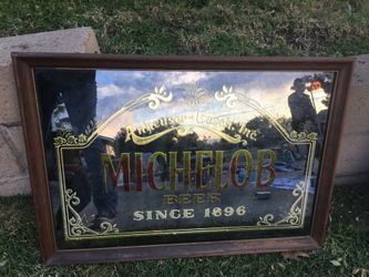 Wooden Michelob Mirror Bar Sign