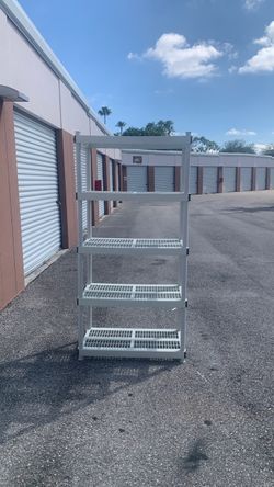 Plastic 5 shelves cabinet
