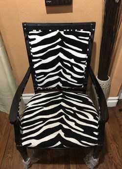 Black zebra chair
