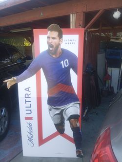 6 ft . Lionel Messi world cup cardboard cut out with stand