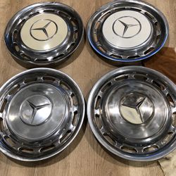 Vintage Mercedes-Benz 14" Hubcaps (Set of 4) - W114 W123 W108