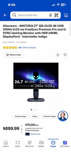 Oled Alienware monitor