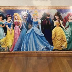 Disney Cinderella Belle Snow White Princess Plexiglass Frame