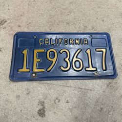 Antique  California License Plate