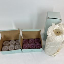 #1762 PartyLite Candles Lot of 3  Ginger currant, Hydrangeas, floral bouquet.