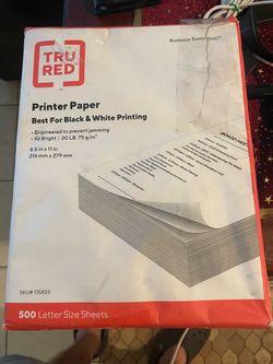Thru red printer paper