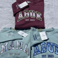 Custom ABUE / MAMA sweaters 