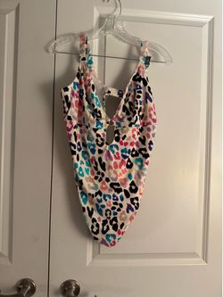 Elomi Multicolor Leopard Print One-Piece Swimsuit size 36