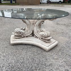 Dolphin Glass Coffee Table 