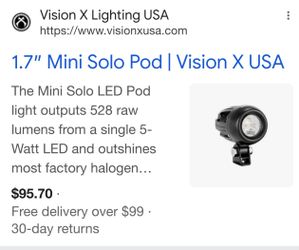 Vision x mini solo led pod