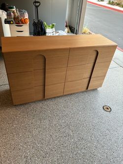 Modern Wood 6-Drawer Double Dresser