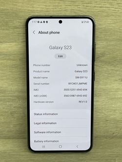 Pawn Central – Samsung Galaxy S23 – 128GB – T-Mobile – Black  (PO1020033)- Very Good Condition