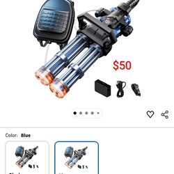 Electric double barrel gatling water gun