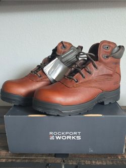 Rockport Works Brown Leather Work Boots