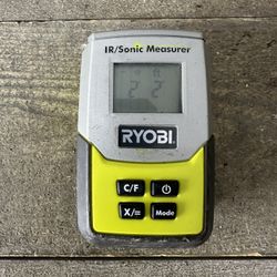 Ryobi Sonic Measurer Infrared Thermometer Laser Pointer E49IR01 TESTED