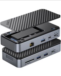 ORICO 9-in-1 USB C Hub with M.2 NVMe SSD Enclosure 10Gbps