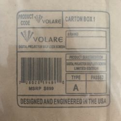 Volare L-74 Projector Screen 