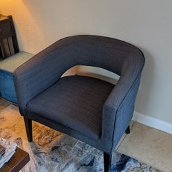 Blue Fabric Armchair 