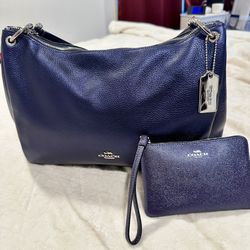 Coach, Leather Purse, Exotic Electric Dark blue