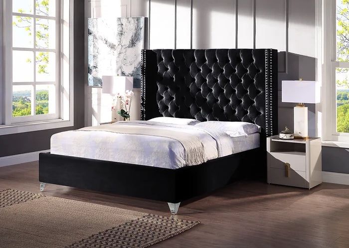 Platform Black King Size Bed Frame