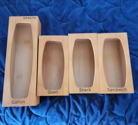 Bamboo Plastic Bag Storage Organizer