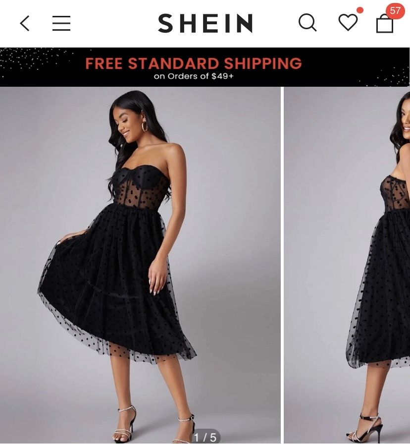 Sexy black Pot Dot Dress Size 12/ LX