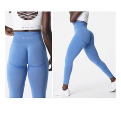 NVGTN Ocean Blue High-Rise Sculpting Curve Seamless Leggings Size S