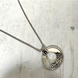 Brighton Silver Amethyst Long Pendant Necklace 