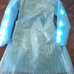 Elsa Frozen Light Up Dress Size 4-6X