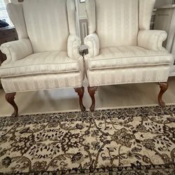 Two Wingback / High Back Chairs