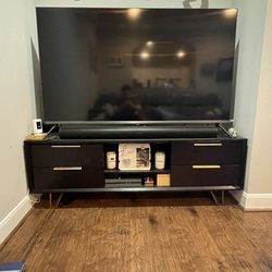 Modern Black/Gold Tv Stand