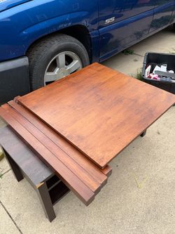 Solid wood table